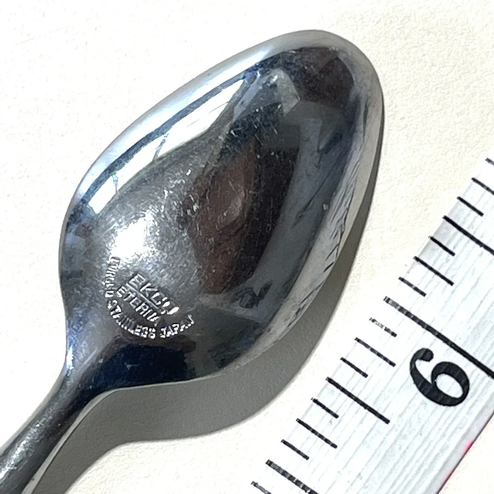 Vintage Tea Spoon Ekco Eterna Epic Canoe Muffin Silverware Flatware MCM Teaspoon